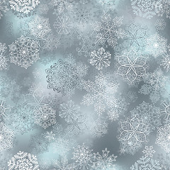 Image showing Snowflakes seamless pattern