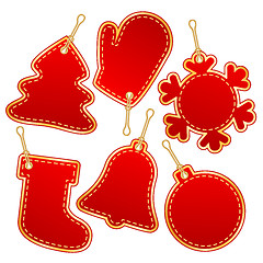 Image showing christmas label design elements