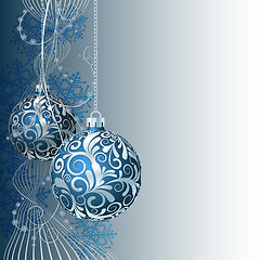 Image showing Blue Christmas card