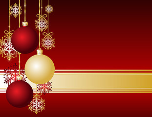 Image showing Red Christmas card