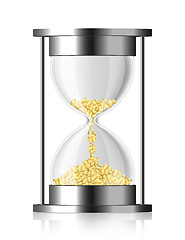 Image showing Time is money - vector hourglass with coins