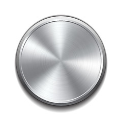 Image showing Realistic metal button