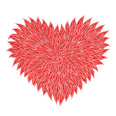 Image showing Fluffy Red Heart