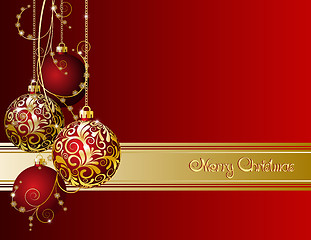 Image showing Red Christmas card