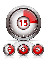 Image showing Set of timer clock