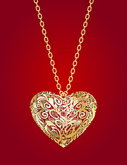 Image showing golden heart