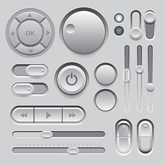 Image showing Gray Web UI Elements Design.