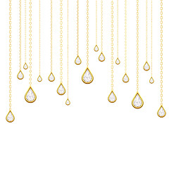 Image showing golden drops with brilliants