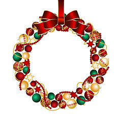Image showing Christmas wreath decoration from Christmas Balls