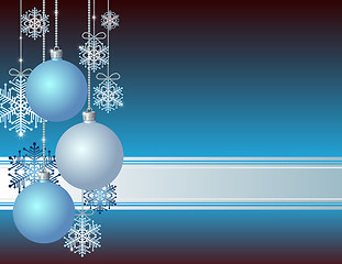 Image showing Blue Christmas card