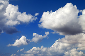 Image showing Blue sky with clouds in nice day