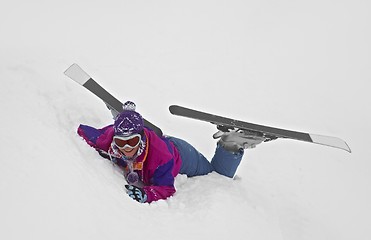 Image showing Skier Fallen