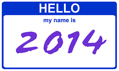 Image showing hello my name is 2014