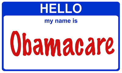 Image showing hello my name obamacare