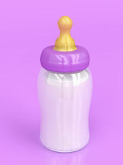 Image showing Baby bottle with milk