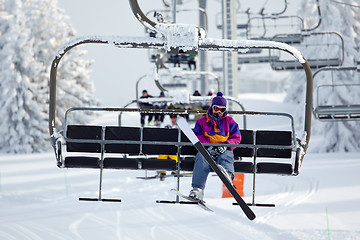 Image showing Ski lift