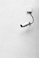 Image showing A CCTV camera at the corner of the building