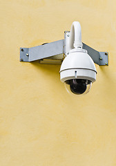 Image showing A CCTV camera at the corner of the building