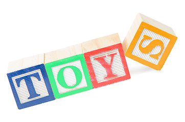 Image showing Baby blocks spelling toys