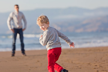 Image showing family at the beach