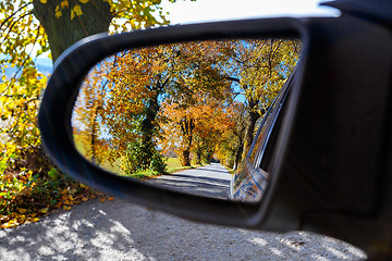 Image showing rural Road in the autumn