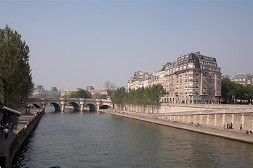 Image showing Pont Neuf Paris, with River Seine