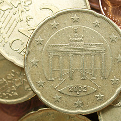 Image showing Euro coins background