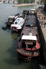 Image showing Barges on the riverbed