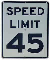 Image showing Speed Limit 45