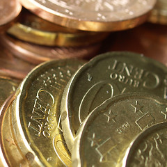 Image showing Euro coins background