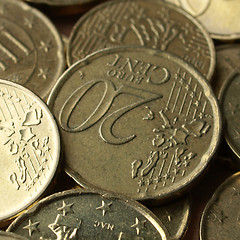 Image showing Euro coins background