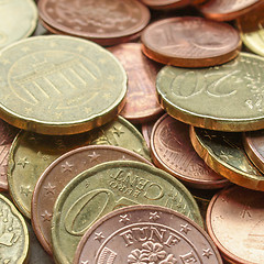 Image showing Euro coins background