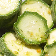 Image showing Courgettes zucchini