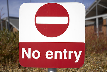 Image showing No Entry sign