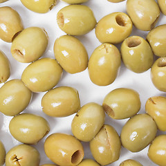 Image showing Green olives