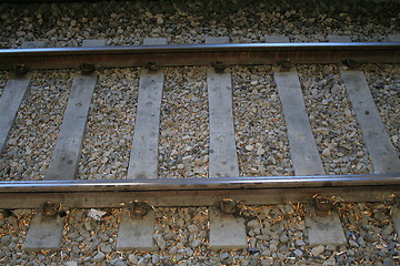 Image showing Railway track at a station