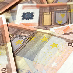 Image showing Euro bankonotes background