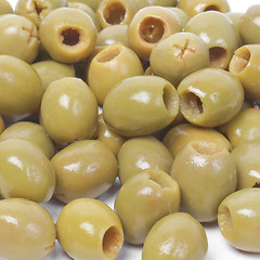 Image showing Green olives