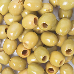 Image showing Green olives