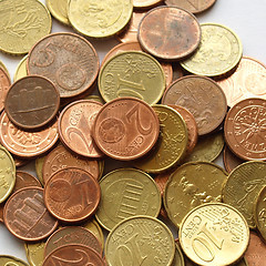 Image showing Euro coins