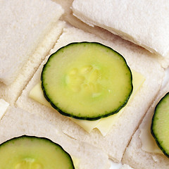 Image showing Cucumber sandwich