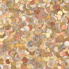 Image showing Euro coins background