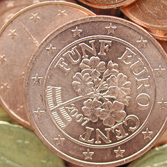 Image showing Euro coins background