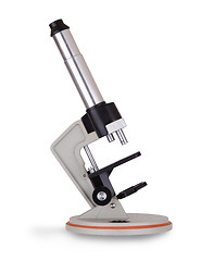 Image showing Old simple microscope isolated