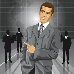 Image showing Business Man With Pointing Finger
