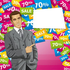 Image showing Business Man With Pointing Finger
