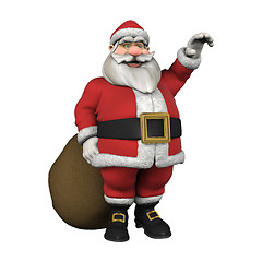 Image showing Waving Santa with Christmas Gifts