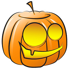Image showing Vector smiling pumpkin. The symbol of Halloween