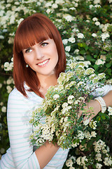 Image showing Attractive red-haired woman