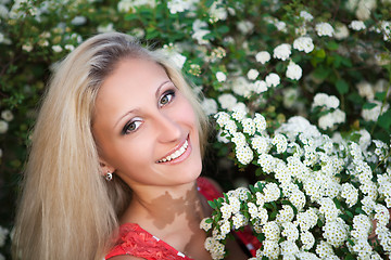 Image showing Smiling blond woman